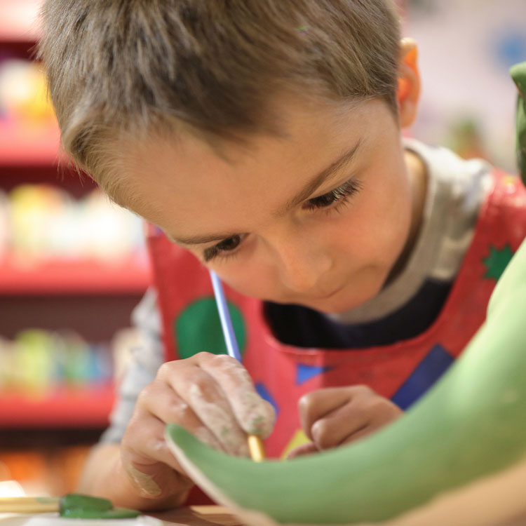 Painting at Petrie Preschool